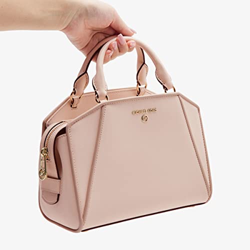 Image of Michael Kors Cleo Medium Satchel Soft Pink /Light Cream /Fawn One Size