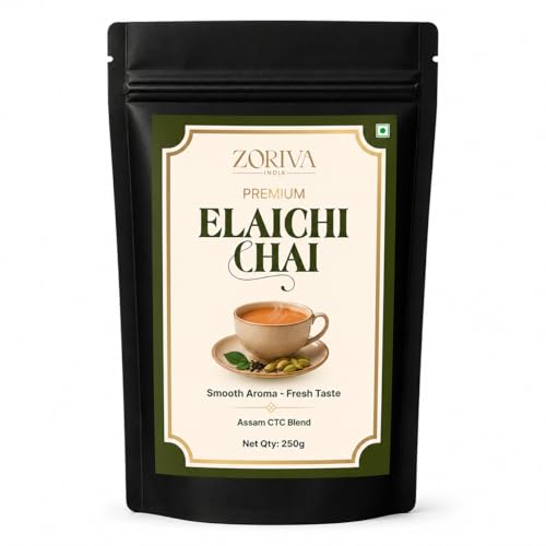 Image of ZORIVA Elaichi Chai 250g | Assam CTC Tea | Strong Kadak Chai with प्राकृतिक इलायची | Rich Aroma, Consistent Taste | Daily Use Tea