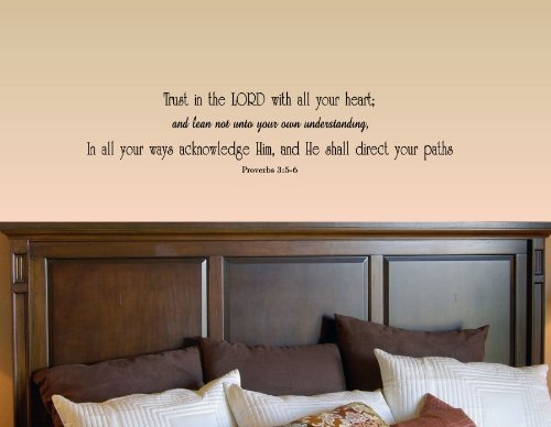 Trust in the Lord with all your heart; and lean