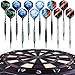 WIN.MAX Darts Plastic Tip - Soft Tip Darts Set - 12 Pcs 18 Gram with 100 Extra Dart Tips 12 Flights Flight Protectors and Wrench for Electronic Dart Board