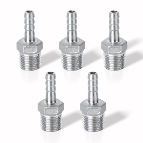 Hose Barb Fittings,304 Stainless Steel,3/8