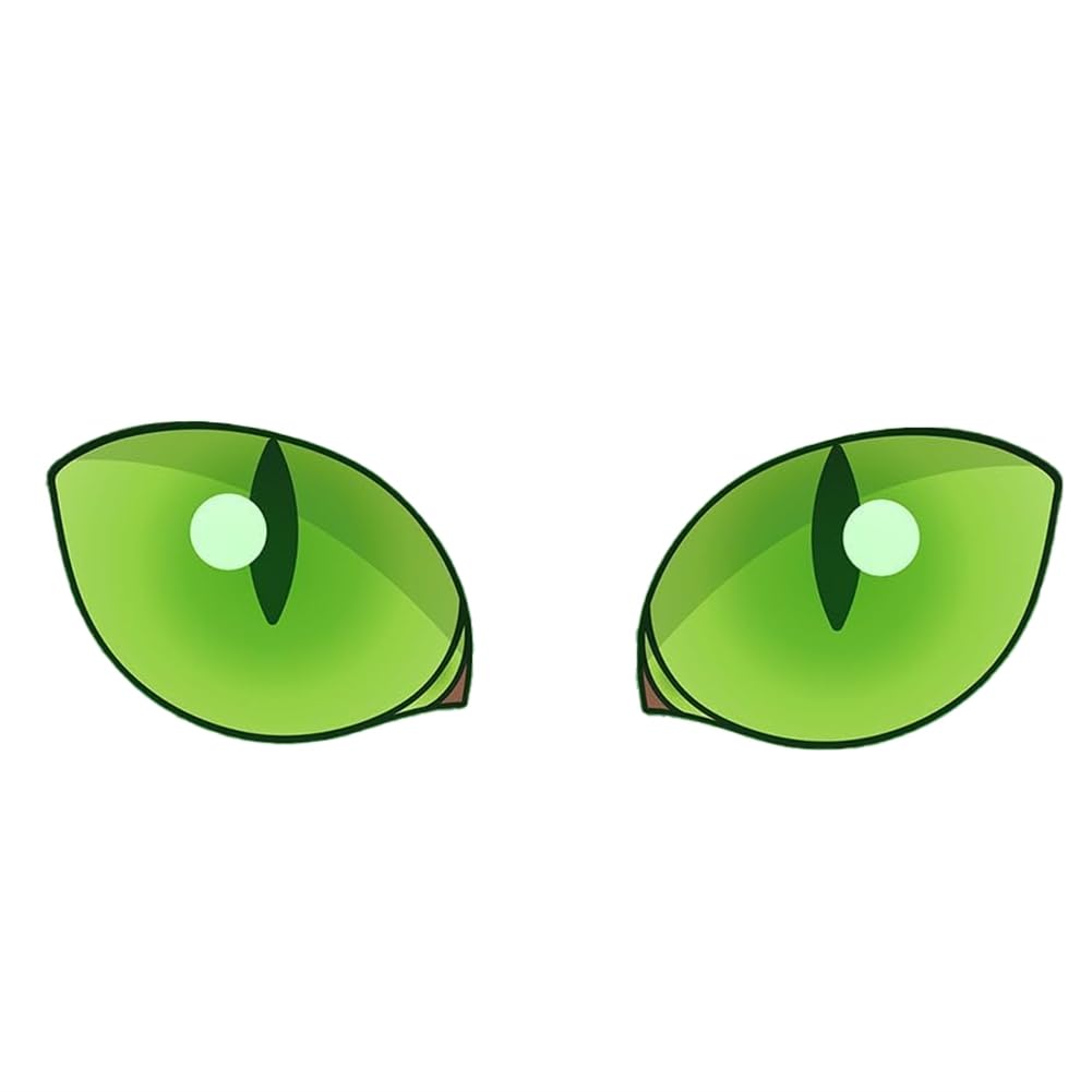 Hndhbfgrt Self-Adhesive Waterproof Decal Reflective Green Eyes Toilet Sticker, Night Safety Warning