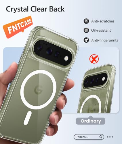 Image of FNTCASE for Google Pixel 11 Pro XL Case, Fit for Magsafe, Screen Protector | Anti Yellowing Magnetic Back, 14FT Military Grade Drop Protection, Shockproof Protective Phone Cover, Transparent
