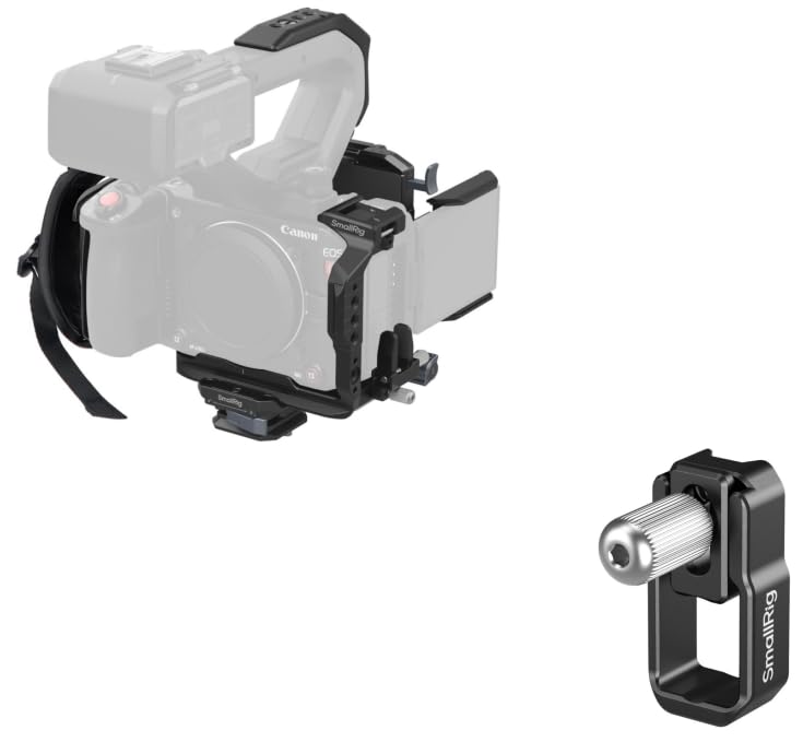 SmallRig Handheld Power Cage Kit for Canon C50 with XLR Handle Extension+USB-C Cable Clamp for Canon C50