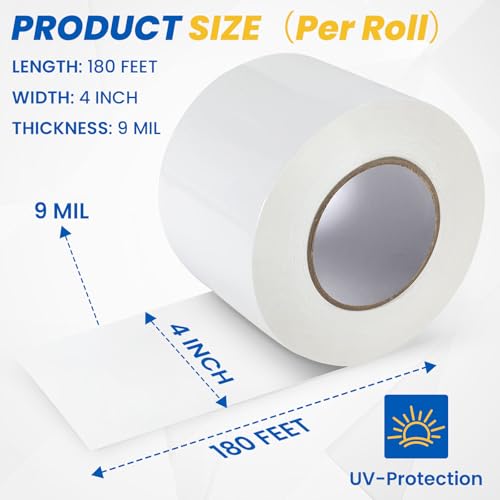 Image of 3 Rolls Vapor Barrier Tape,4 inch x 180 ft,Waterproof Seam Tape for Insulation