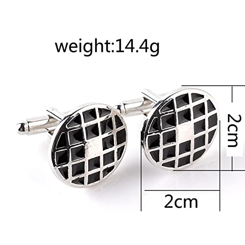 Mancuernillas para Hombre Forma Redonda Plata Personalizadas miniatura 2