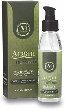 Amira Beauty Argan Oil Hair Serum - Shine, Growth, Frizz Control, Smoothing, Strengthening Heat Protection For All Hair Types 4Fl. oz