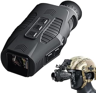 condinggen Night Vision Goggles,1080P Infrared Ultralight Digital Night Vision Monocular,5X Digital Zoom 984Ft Full Dark Viewing Distance,7-Level Adjustable for Camping,Travel,Wildlife Watching