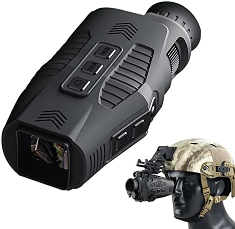 Night Vision Goggles,1080P Infrared Digital Night Vision Monocular, 5X Digital Zoom 300m Full Dark Viewing Distance, HD Photos & Videos, for Hunting,Camping,Travel
