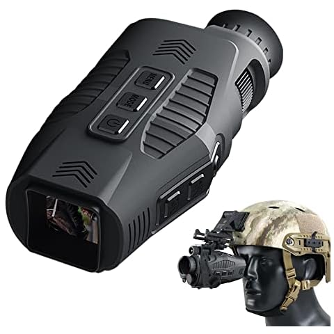 condinggen Night Vision Goggles,1080P Infrared Ultralight Digital Night Vision Monocular,5X Digital Zoom 984Ft Full Dark Viewing Distance,7-Level Adjustable for Camping,Travel,Wildlife Watching Cover