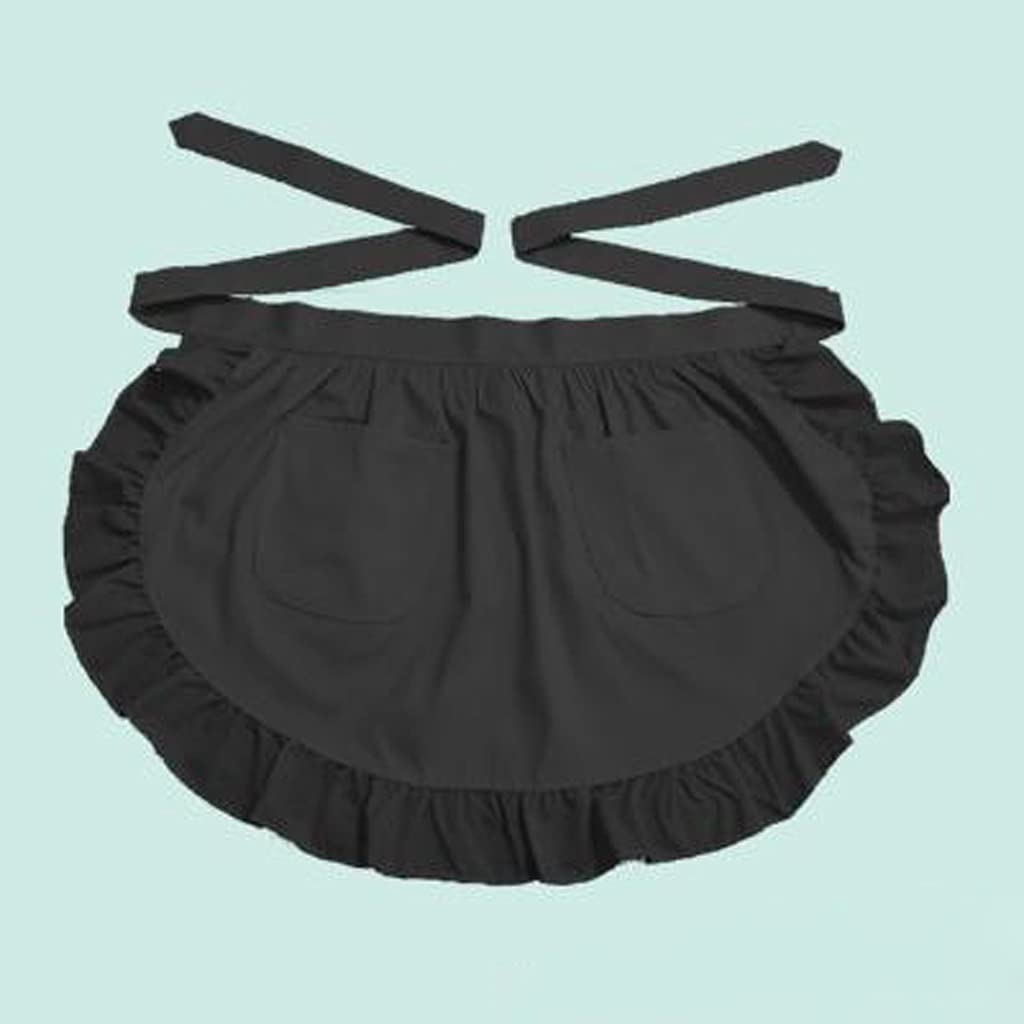 Fartuch piękny retro wzburzyć, 100% fartuch w talii bawełnianej, z kieszeniami fartuch do pieczenia, grill, prace ogrodnicze