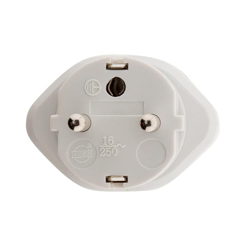 Zenitech - Adapter podróżny Szwajcaria do Francja/UE - wtyczka męska Francja/UE na gniazdo żeńskie Szwajcaria - Biały