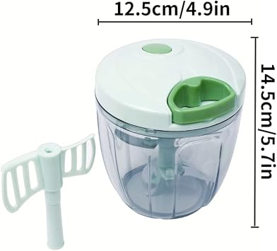 900ML Manual Garlic Grinder Onion Chopper Food Processor Veggie Cutter Portable Pull String Chili Fruit Spice Meat Nuts Herbs