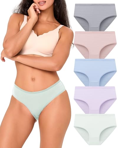 BAMBOO COOL Womens Underwear Mesh Breathable Moisture-Wicking Briefs, Soft & Lightweight Ladies...