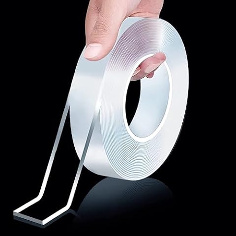 SoundOriginal 0.78" x 120" Nano Double Sided Tape, Multipurpose Extra Large Adhesive Tape, Clear Mounting Tape Picture Hanging Adhesive Strips, Removable Wall Tape Sticky Poster Tape. Cover