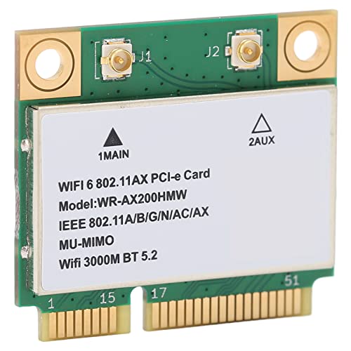 Adaptador de red AX200HMW de 6 tarjetas con banda 802.11 a/b/g/n/ac/ax, interfaz PCI-E half mini, Bluetooth 5.2, solo para Windows 10 (64 bits) miniatura 3