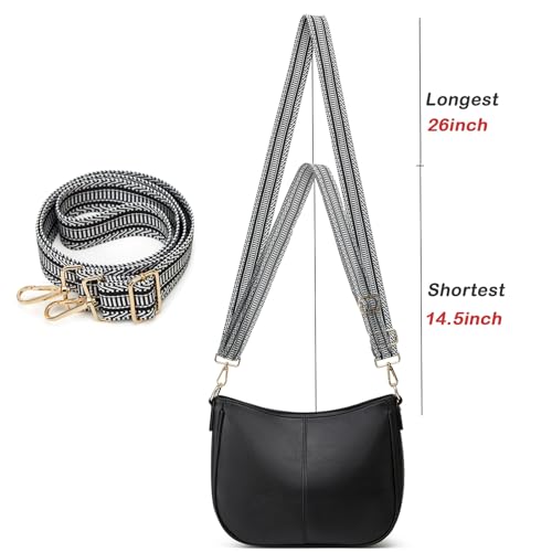 Image of Hobo Crossbody Bags for Women Trendy Shoulder Purses PU Retro Handbag with 2 Types Shoulder Straps