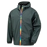 Result Genuine Recycled Prisma - Chaqueta impermeable para hombre, color negro oliva, talla 4XL