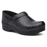 Dansko Women's Professional Tooled Clog,Black,39 EU / 8.5-9 M US