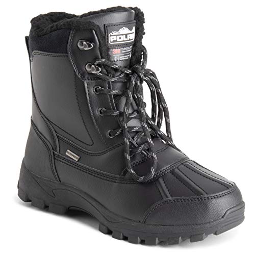 POLAR Mens Thinsulate Fully Lined Waterproof Deep Tread Durable Rubber Shell Thermal Winter Rain Snow Boots2