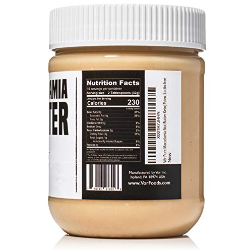 Vör Pure Macadamia Nut Butter Spread (11Oz) | Only One Ingredient | Vegan, Paleo, Keto, Whole 30 (11Oz Jar) #TOP2