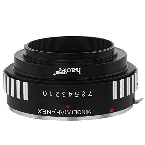 Adaptador de Montura Haoge para Lente Sony Alpha A-Tipo Minolta MAF AF a Montura Sony E NEX Cámara como a3000 a3500 a5000 a5100 a6000 a6400 a6500 A7 A7R A7S A7II A7RII A7SII A7III A7RIII A9 VG30 FS7 miniatura 2