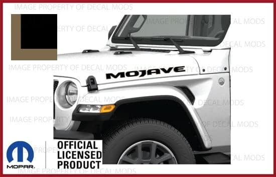 Miniatura 7 de Decal Mods Mojave - Calcomanía gráfica de vinilo para Jeep WranglerMojave JLJT (2019-2024), color negro con contorno de bronce 392 FB392O (juego de