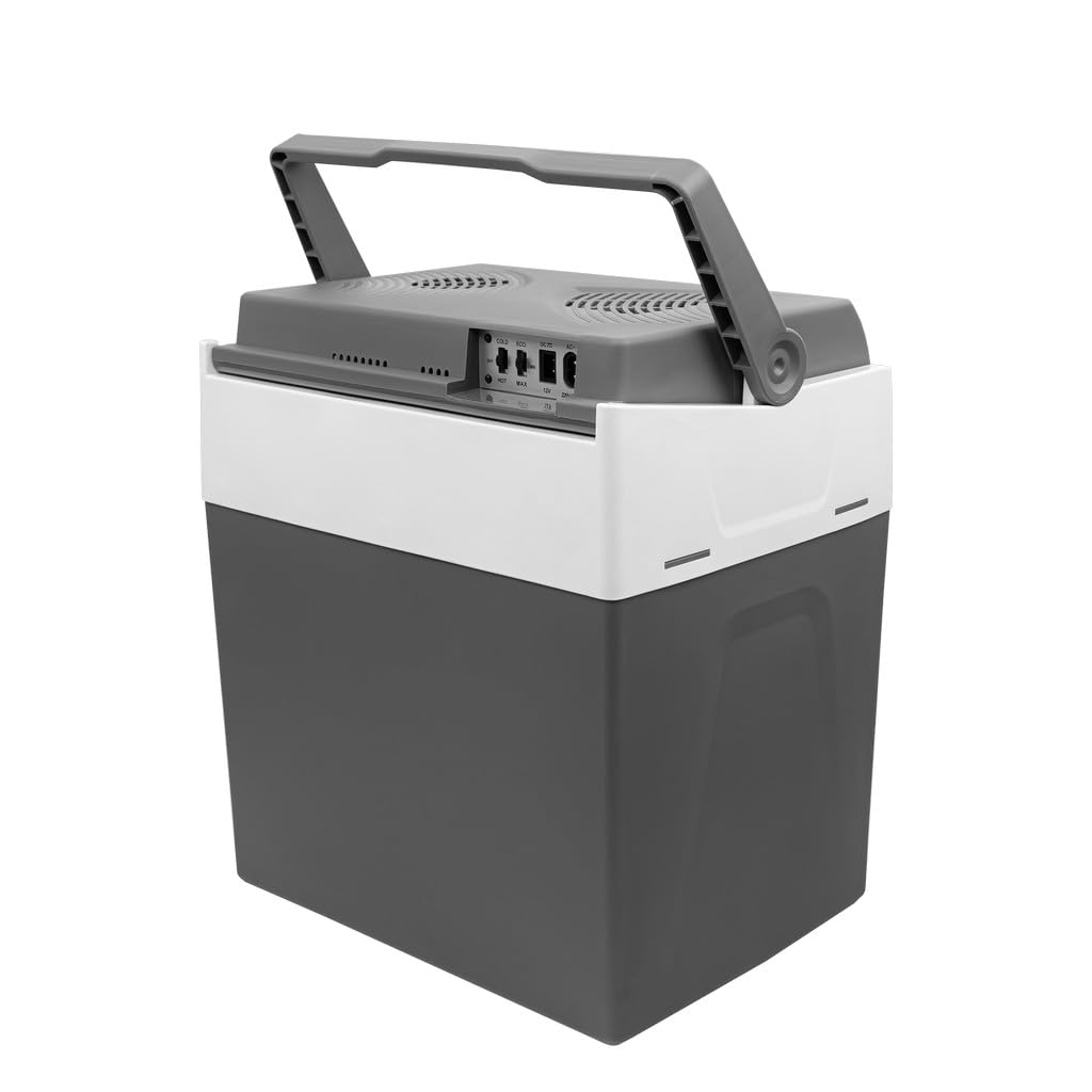 Mega-M Lodówka turystyczna 28L – chłodzenie i grzanie, cicha praca, energooszczędna, zasilanie 12V/230V, tryb ECO