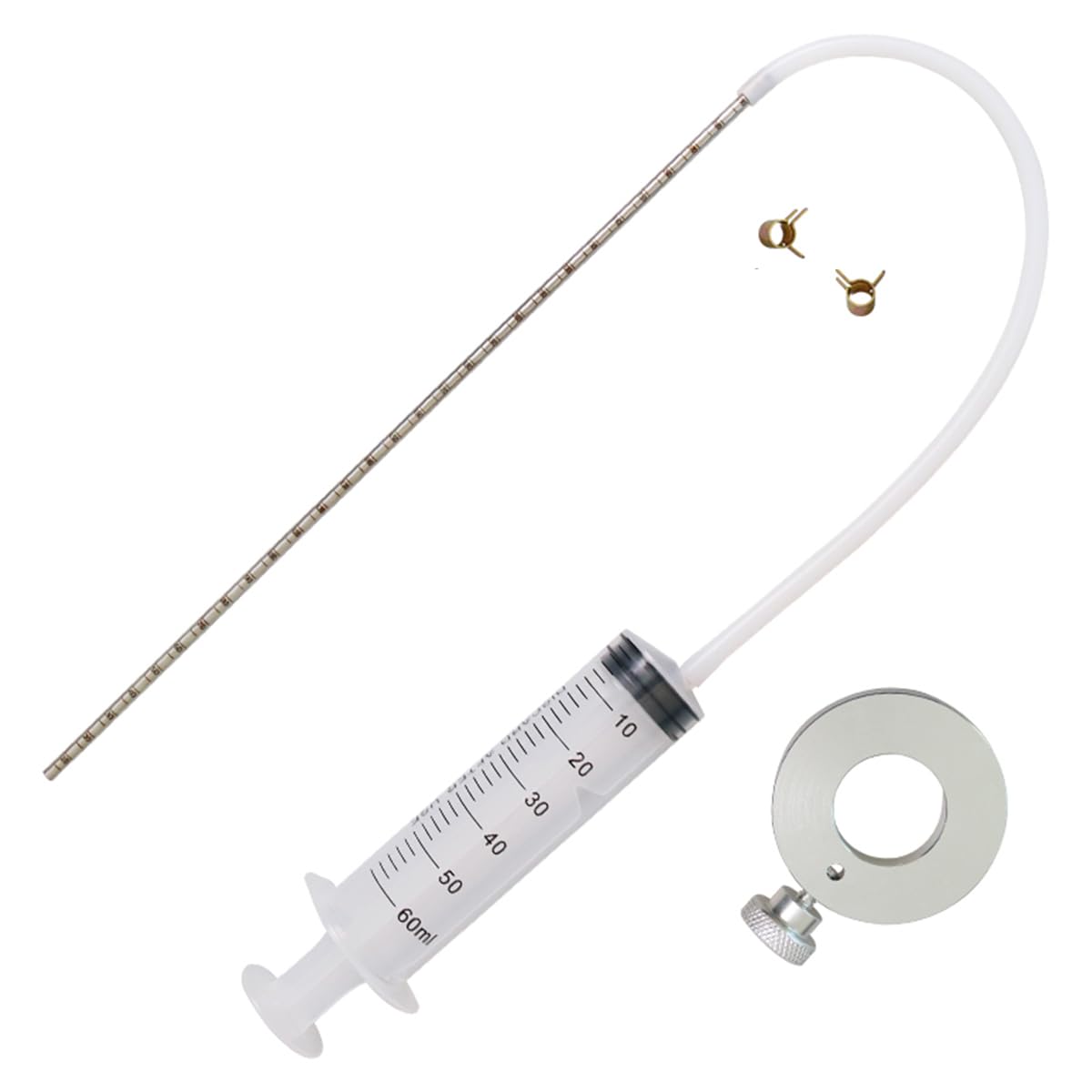 Enwye 1 Set Of Fork Oil Tool Kit, with Syringe, Hose, 2 Clamps, Oil Fork, Level Adjuster, Height Can Be Set