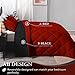 downluxe Queen Comforter Set - Red and Black Queen Comforter - Soft Bedding Sets for All Seasons - 3 Pieces - 1 Comforter (88