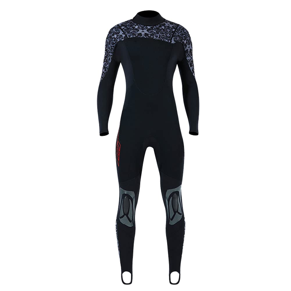 Costume da Bagno Subacqueo a Maniche Lunghe 3MM in Neoprene, Attrezzatura per Surf e Snorkeling, per Unisex, Grigio S