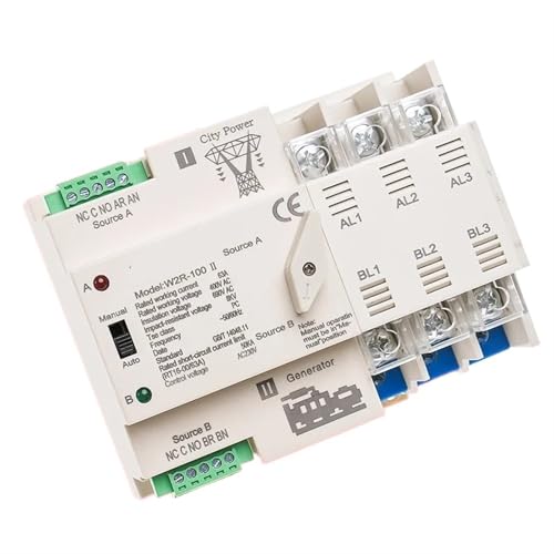Commutateur de transfert automatique W2R ATS 3P résout les coupures de courant du réseau 220V 63A