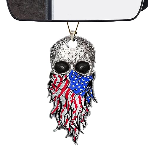 Holdes - Colgante de coche con cabeza muerta de acrílico, colgante de coche, espejo retrovisor interior, accesorios para decoración espejo retrovisor
