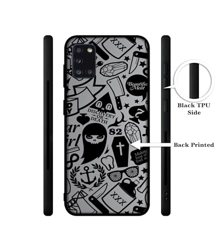 Image of Discover Or Death Design Premium 2D Printed Metal Back Case Cover for Samsung Galaxy A31 4G
