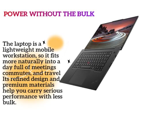 Image of 2026 New ThinkPad P1 Gen 9 Mobile Workstation AI Laptop 16 inch 3.2K OLED TouchScreen Series 3 Ultra 9 386H 64GB LPDDR5X, 8533MT /s RAM 2TB SSD RTX PRO 2000 Blackwell GDDR7 Graphic RGB IR Cam Win 11 Pro