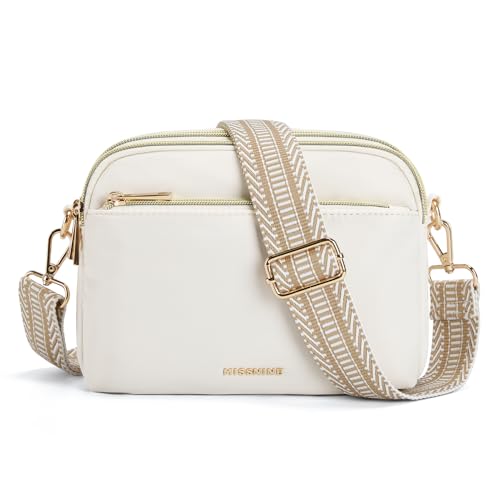 Missnine Small Crossbody Purse Women Quilted Crossbody Bags Soft Leather Shoulder Handbags with Adjustable Strap