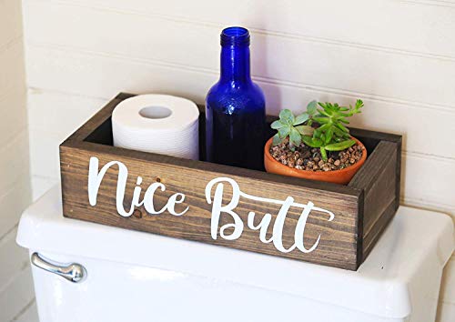 Nice Butt Bathroom Decor Box - Toilet Paper Holder - Farmhouse Rustic- Handmade in Boone North Carolina!