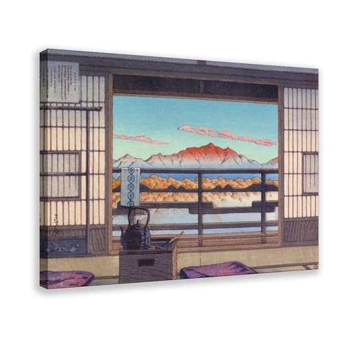 Impression sur toile Kawase Hasui pour décoration murale de bureau ou salon zen