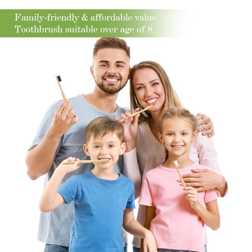 Daletu Nano Zahnbürste Bambus Zahnbürste 4 Stück | 20,000 Extra Weiche Borsten 100% BPA-frei | Umweltfreundliche Biologisch, Starke Reinigungsfähigkeit, für Menschen mit Empfindlichem Zahnfleisch – Bild 8