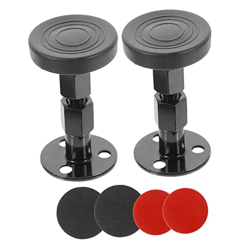 Gririw 1 Pair Frames Tool Frame Headboard For Adjustable Anti Cabinet Support Stabilizer Shake Stoppers Wall Threaded Room Bed Stopper Telescopic Anti-Shake Black Bedside Non-Shake #TOP2