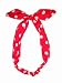 E-Phoenix Tied Bow Polka Dot Headwrap Headband Red