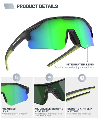 Image of Sport Polarized Sunglasses for Men and Women, Stylish and Lightweight Cycling Sunglasses with UV400 Protection