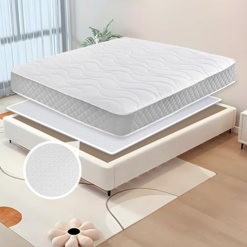 DUJUIKE rutschfeste Matratzenauflage, für rutschfeste Matratze, Anti-Rutsch-Partikel auf der Rückseite, um Ihre Matratze an Ort und Stelle zu halten (Grau, 160 x 200 cm)