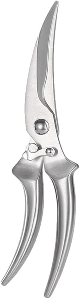 Kitchen Poultry Shears, Household Stainless Steel Scissors Bone Chicken Fish Seafood Food Sciss(Silver)