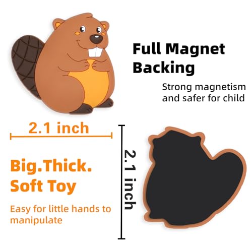 Image of SUPINEEDO Fridge Magnet for Toddlers 1-3,Kids Magnets for Fridge (16 Pcs Animals Magnet Box)