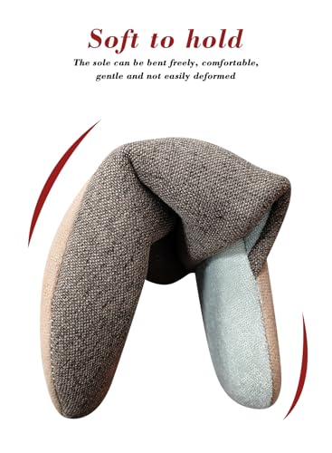 شبشب للنساء والرجال من يوربازار، شبشب قطني محبوك مريح، شبشب منزلي مسطح قابل للغسل، حذاء داخلي ناعم (بني، 44/45 EU، للبالغين، الرجال، 44، نطاق رقمي، نظام مقاسات احذية EU، عرض 45)