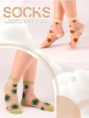 Image of Campsis Women Sheer Socks Sheer Ankle Socks for Women and Girls