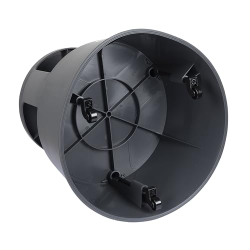 WEDO Rollhocker Super Step – robuster Tritthocker aus bruchfestem Kunststoff, TÜV/GS-geprüft nach EU-Norm EN 14183-F, rutschfest & rollbar, Made in Germany, Höhe ca. 43 cm, Tragkraft 150 kg, Grau