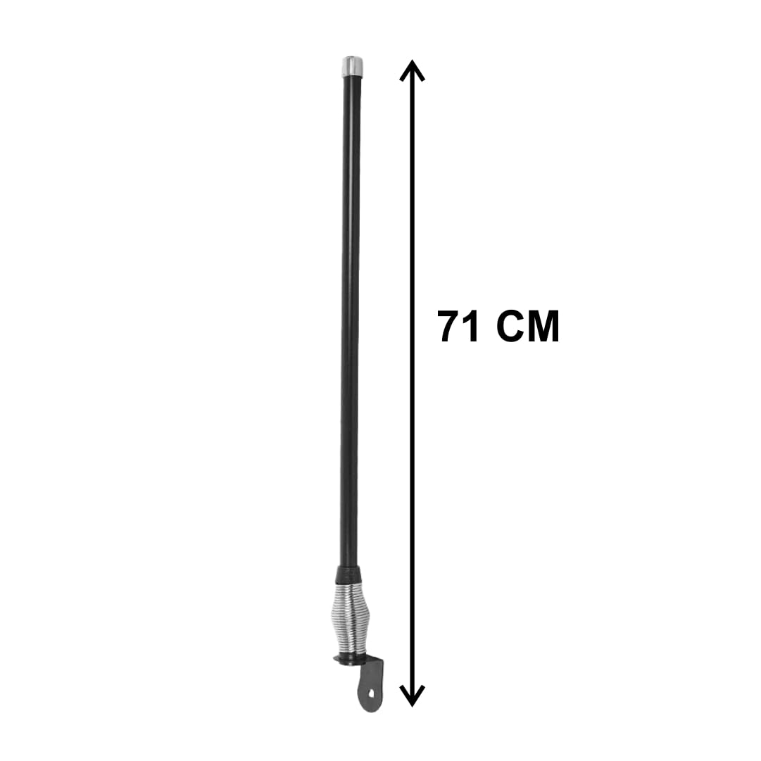 MIKANIX Bike Universal Decorative Front | Rear Aluminium Spring Antenna | Aerial Rod with Chrome Cap RE, Bullet, Harley, Bajaj Avenger Motorcycle (28 Inch) - Image 6 thumbnail