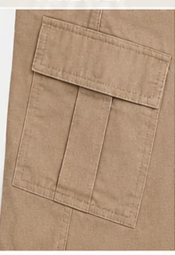Image of Men's Jogger Cargo Pants | Stretchable Cotton Blend Utility Trousers | Regular Fit Multi Pocket Casual Bottom Wea